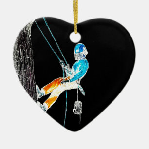 Electric Tree Surgeon Arborist chainsaw Ceramic Tree Decoration