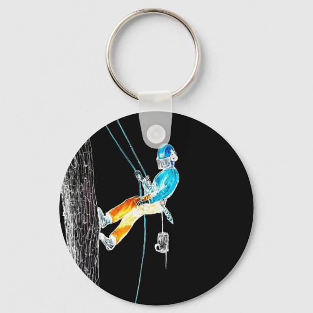 Electric  Tree Surgeon Arborist chainsaw Key Ring (Front)