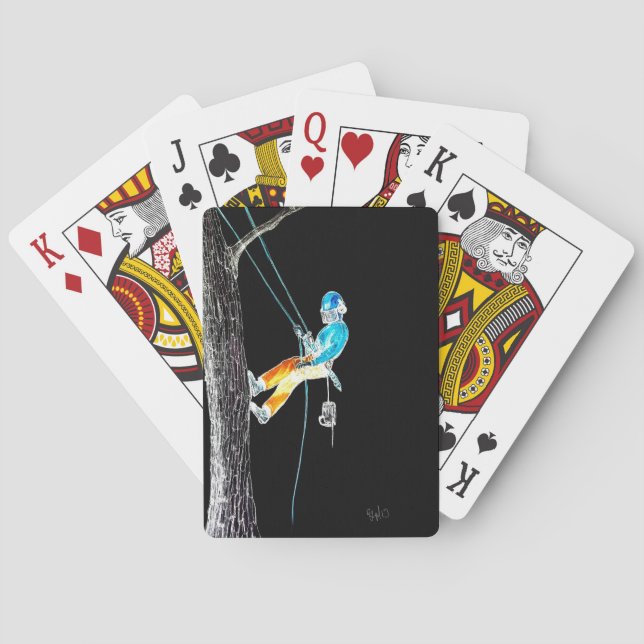 Electric  Tree Surgeon Arborist chainsaw Playing Cards (Back)