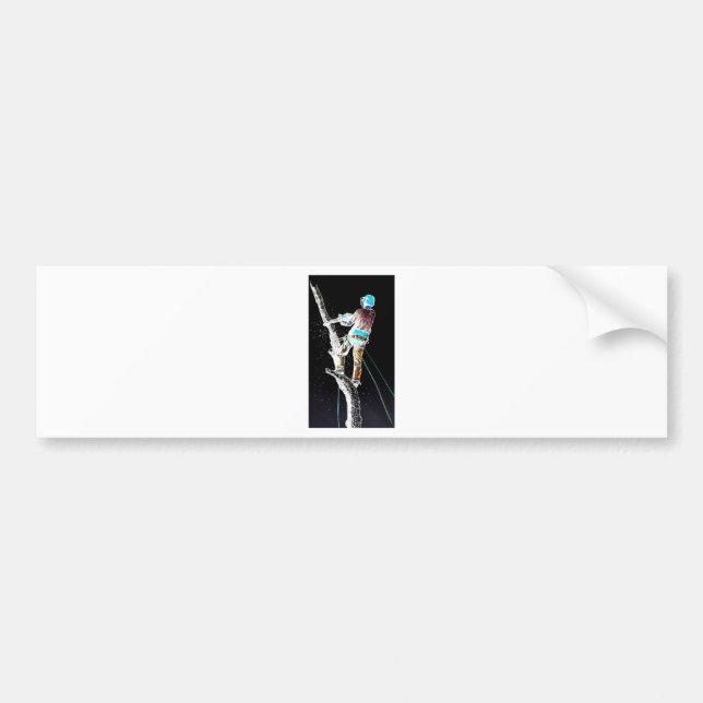 Electric Tree Surgeon Arborist christmas present Bumper Sticker (Front)