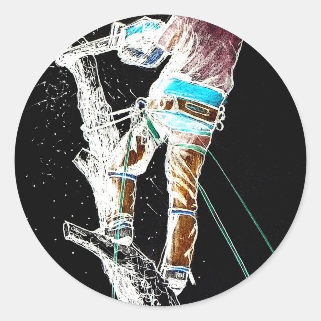 Electric Tree Surgeon Arborist christmas present Classic Round Sticker (Front)