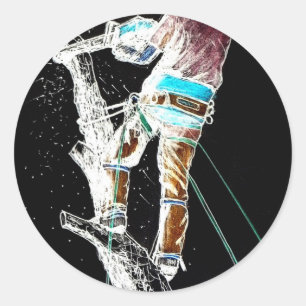 Electric Tree Surgeon Arborist christmas present Classic Round Sticker