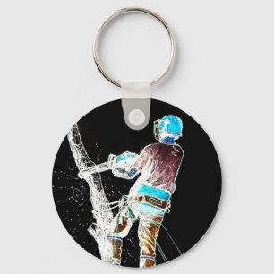 Electric Tree Surgeon Arborist christmas present Key Ring