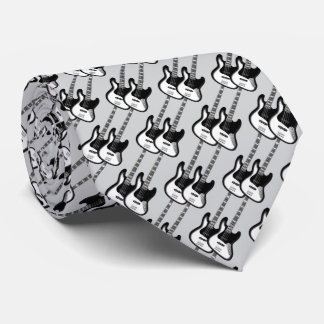 Electric Two Guitar Pattern  Tie