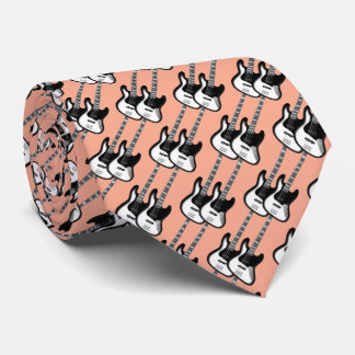 Electric Two Guitar Pattern Tie