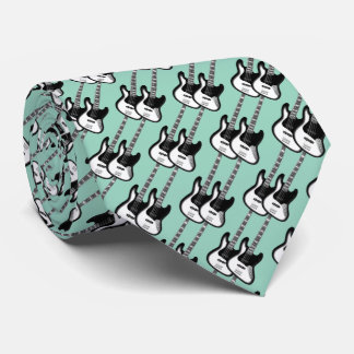 Electric Two Guitar Pattern Tie