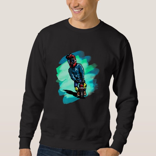Electric Unicycle Ink Colours Design Sweatshirt (Front)