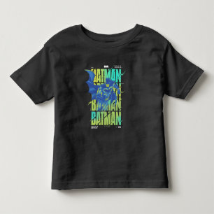 Electric Up Batman Running Through Typography Toddler T-Shirt
