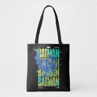 Electric Up Batman Running Through Typography