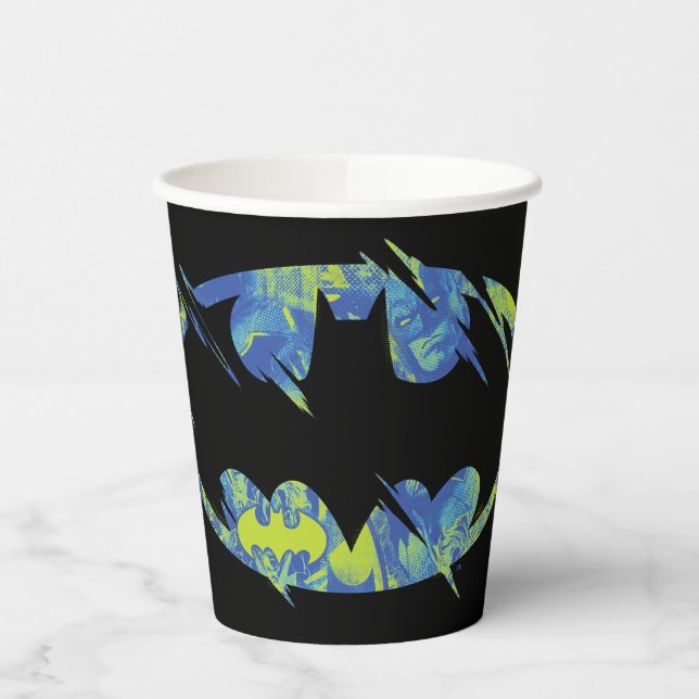Electric Up Batman Symbol Paper Cups (Left)