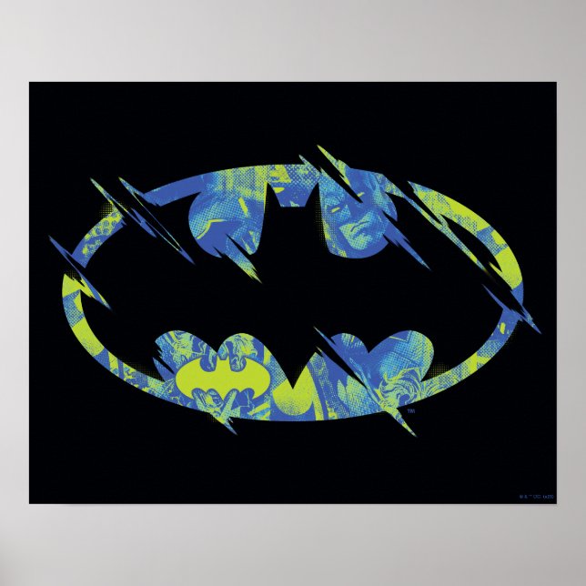 Electric Up Batman Symbol Poster (Front)