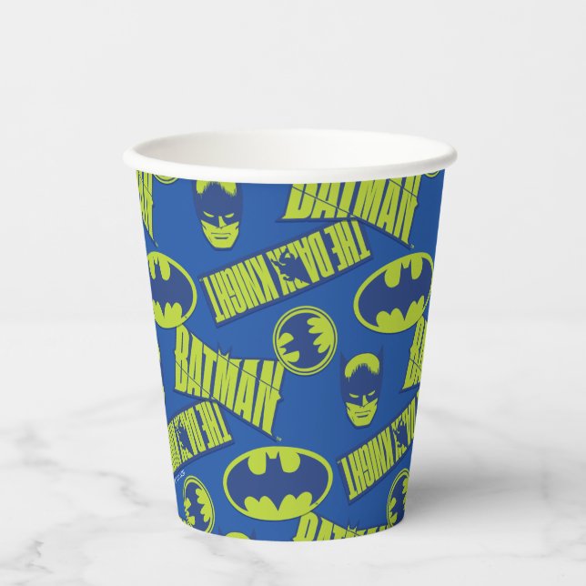 Electric Up Batman - The Dark Knight Pattern Paper Cups (Front)