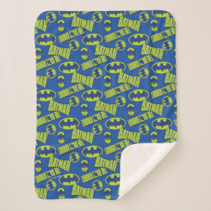 Electric Up Batman - The Dark Knight Pattern Sherpa Blanket