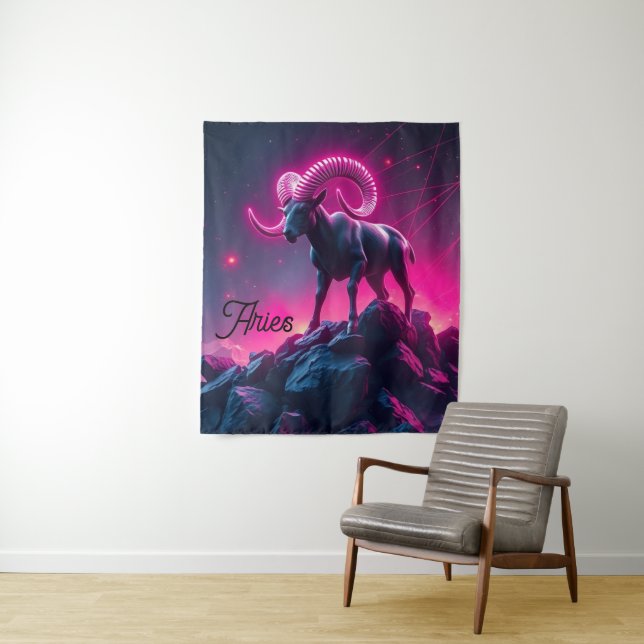 Electric Vanguard Aries Wall Tapestry (In Situ)