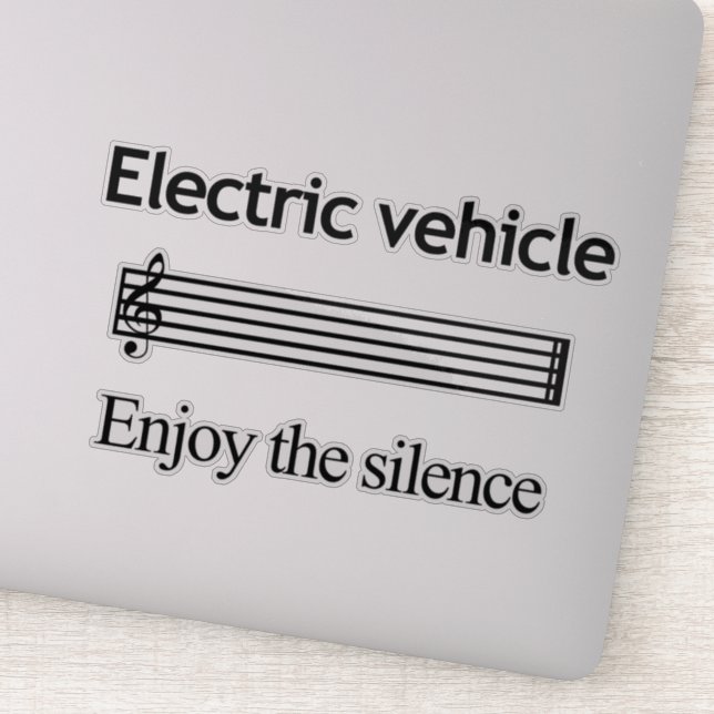 Electric Vehicle Custom-Cut Vinyl Stickers (Detail)