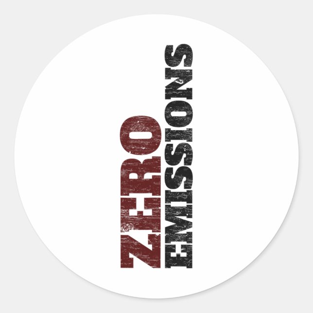 Electric Vehicle Zero Emissions Ev Car Driver Elec Classic Round Sticker (Front)