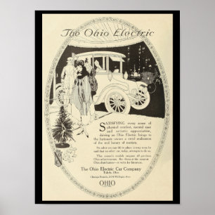 Electric Vehicles Motor Cars Vintage Print