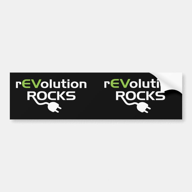 Electric Vehicles Rocks - EV Bumper Sticker (Front)