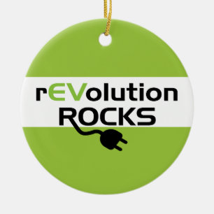 Electric Vehicles Rocks - EV Ceramic Tree Decoration
