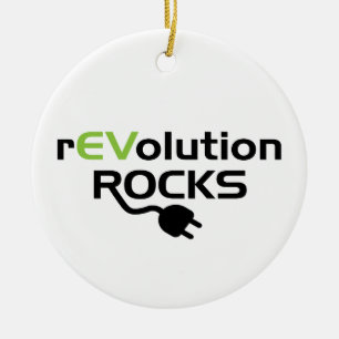 Electric Vehicles Rocks - EV Ceramic Tree Decoration