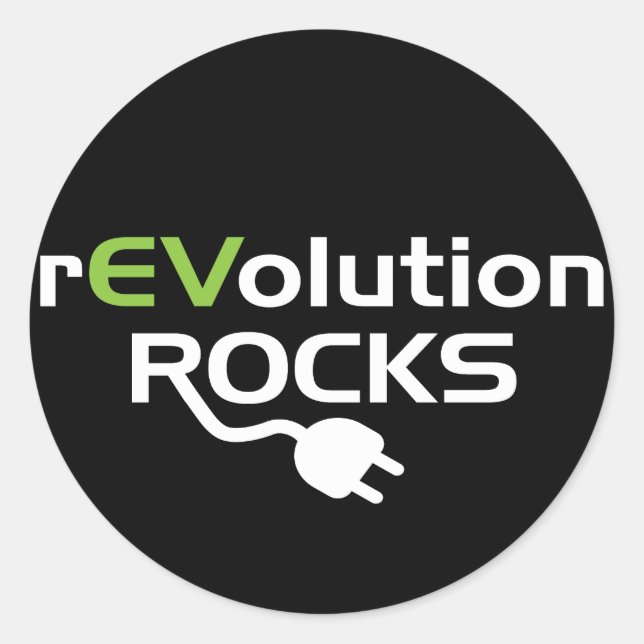 Electric Vehicles Rocks - EV Classic Round Sticker (Front)