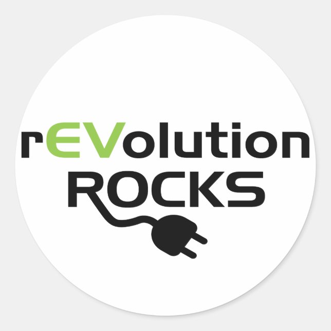 Electric Vehicles Rocks - EV Classic Round Sticker (Front)