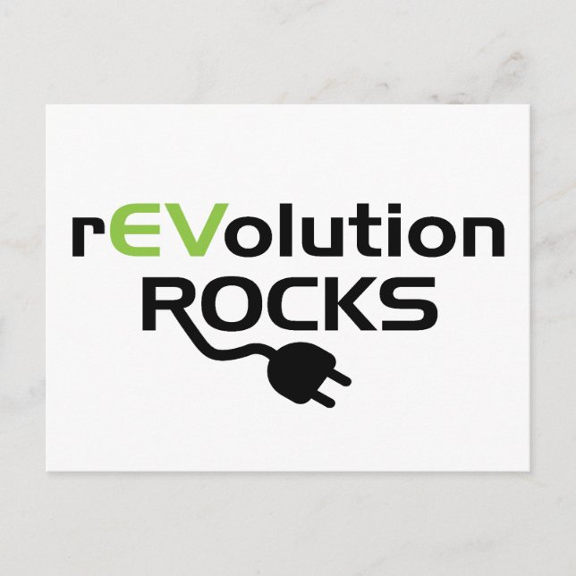 Electric Vehicles Rocks - EV Postcard (Front)