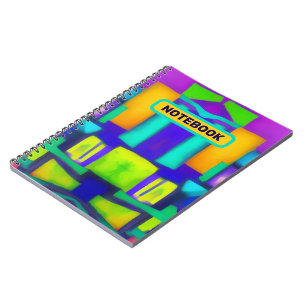 Electric Vibes Dreams Stylish Vintage Abstract Art Notebook
