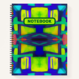 Electric Vibes Dreams Stylish Vintage Abstract Art Notebook