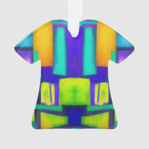 Electric Vibes Dreams Stylish Vintage Abstract Art Ornament
