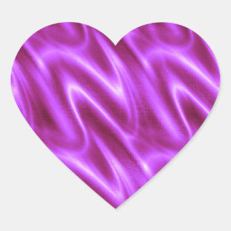 Electric Violet Silk Patterned Heart Sticker Sheet