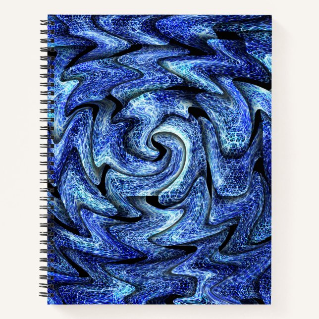 Electric Vortex - 8.5" x 11" Spiral Notebook (Front)