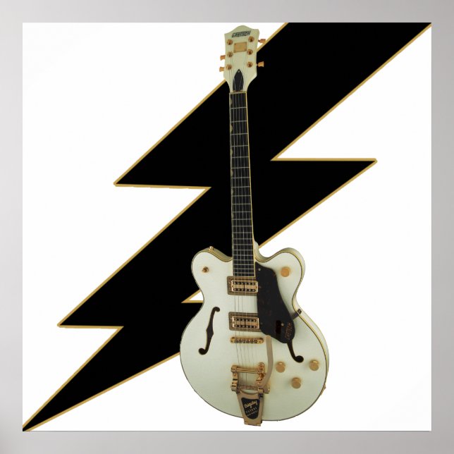 Electric White Guitar Poster (Front)