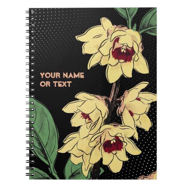 Electric Wintersweet: The Chimonanthus Pop-Art Notebook (Front)