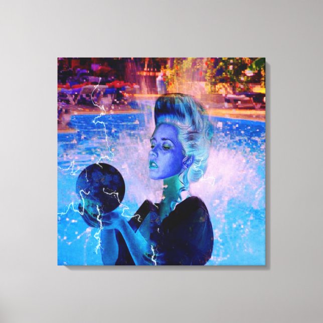 Electric witch canvas print (Front)