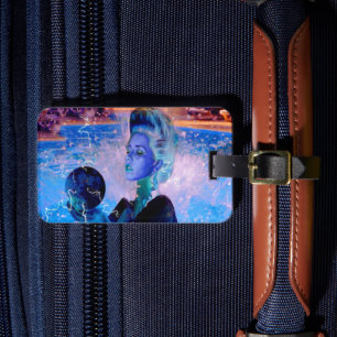 Electric witch luggage tag