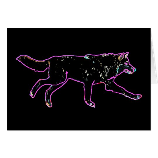 Electric Wolf Card