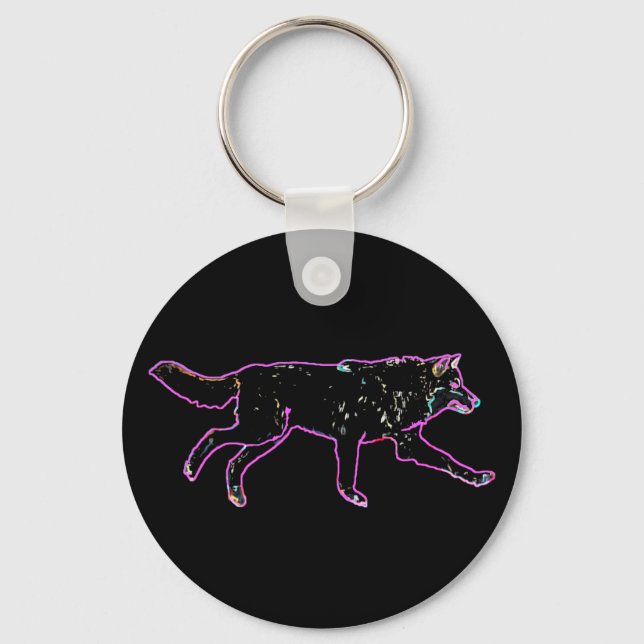 Electric Wolf Key Ring (Front)