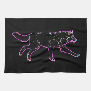 Electric Wolf Tea Towel