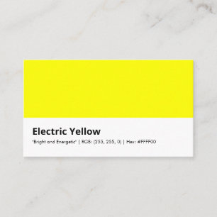 Electric Yellow   "Bright and Energetic" Business Card