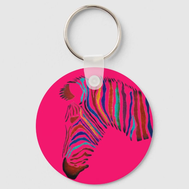Electric Zebra. Key Ring (Front)