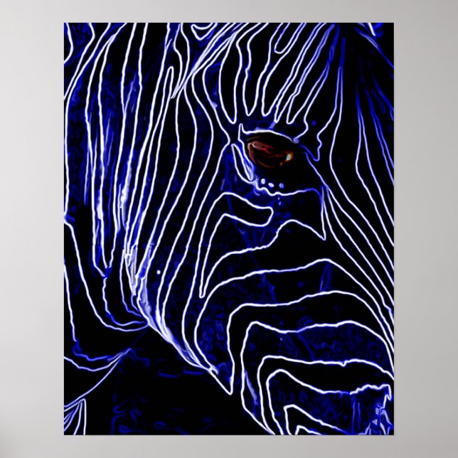 Electric Zebra Poster (Front)
