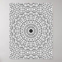 Electric Zigzag Heartburst Kaleidoscope Mandala