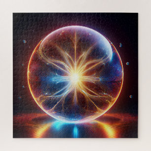 Electrical Arcs Inside Transparent Glass Globe Jigsaw Puzzle