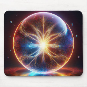 Electrical Arcs Inside Transparent Glass Globe Mouse Mat