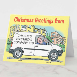 Electrical Business Name on Van Christmas Card
