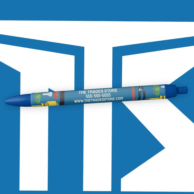 Electrical Contractor Custom Promotional Pen  (Electrical contractor custom pen. Use for business branding, customer appreciation, and promos.)