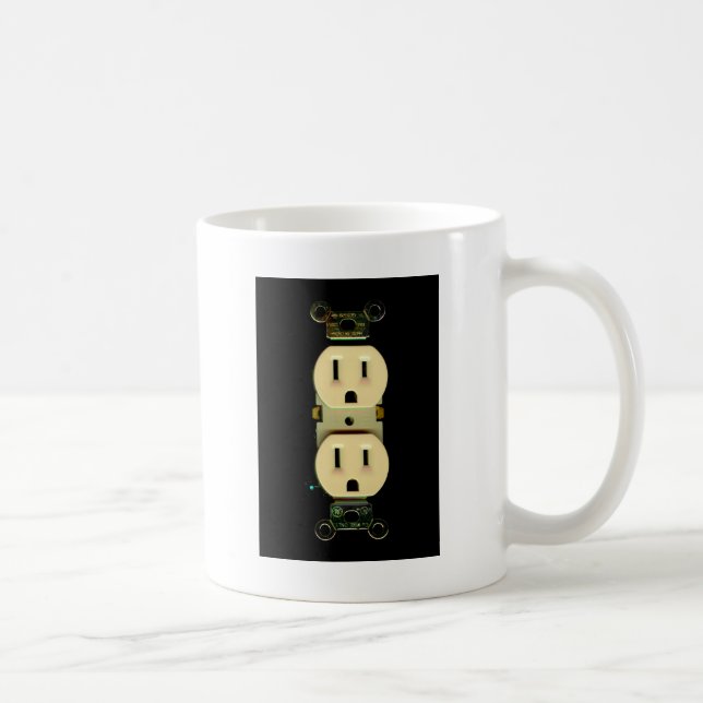 Electrical contractor outlet electricians business coffee mug (Right)