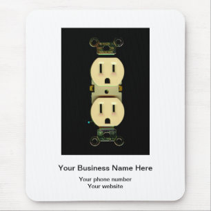 Electrical contractor outlet electricians business mouse mat