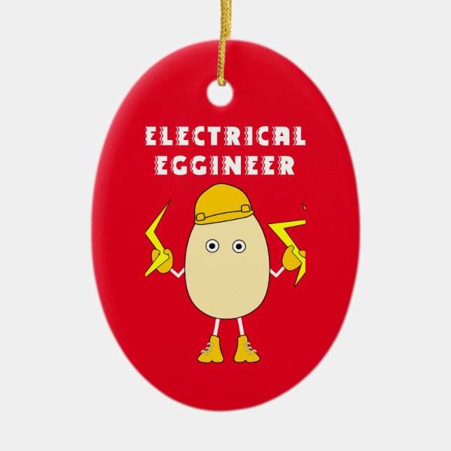 Electrical Eggineer Ceramic Tree Decoration (Front)